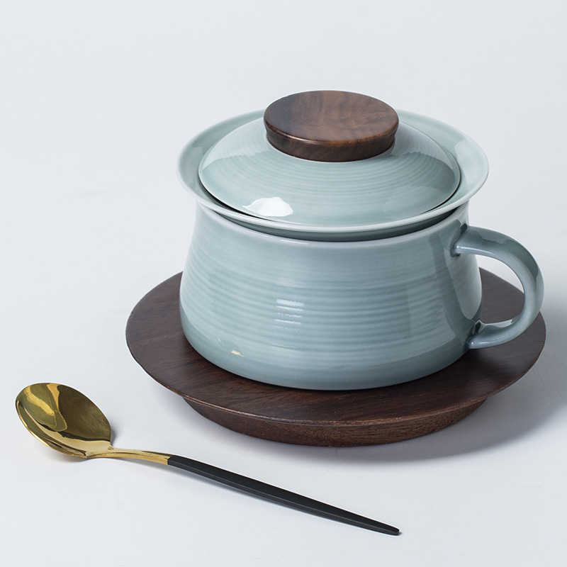 Bộ trà sáng tạo tách nước trà cốc nước gốm pha trà cốc một cốc uống trà văn phòng gia dụng cốc cà phê quà tặng