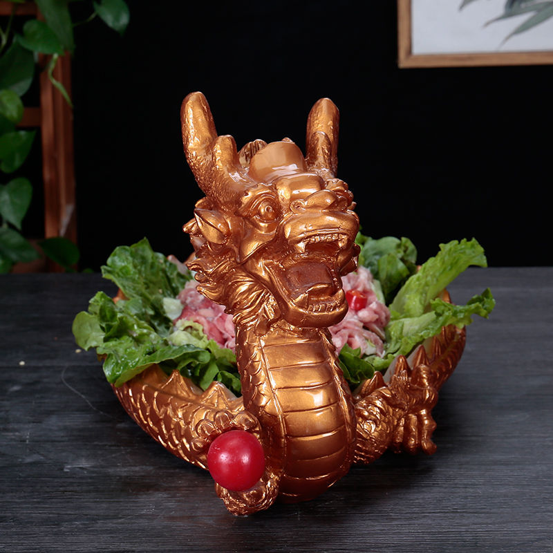 Nhà hàng lẩu thuyền rồng nổi tiếng trên mạng đá khô bộ đồ ăn sáng tạo thịt bò đặc sản đĩa rượu nhà hàng thịt cừu quan niệm nghệ thuật thuyền rồng