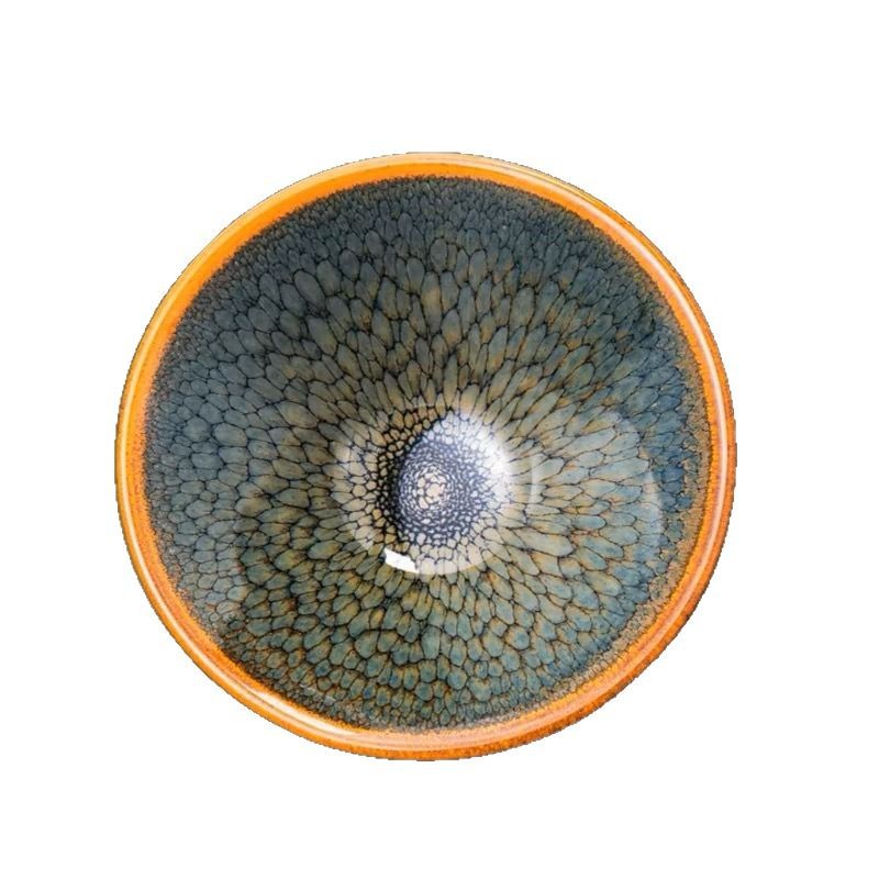 Jianyang Jianzhan Yanji Green Guzhong Teacup, cốc hình nón, cốc trà khoáng nguyên chất, cốc nam, bộ hộp quà tặng