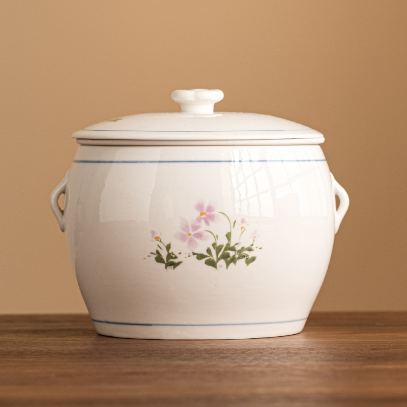 Nồi hầm súp Minnan Yitang hầm cách thủy, Nồi Hầm gia dụng có lỗ, Nồi Hầm gốm sứ cỡ lớn, Nồi Hầm nhỏ