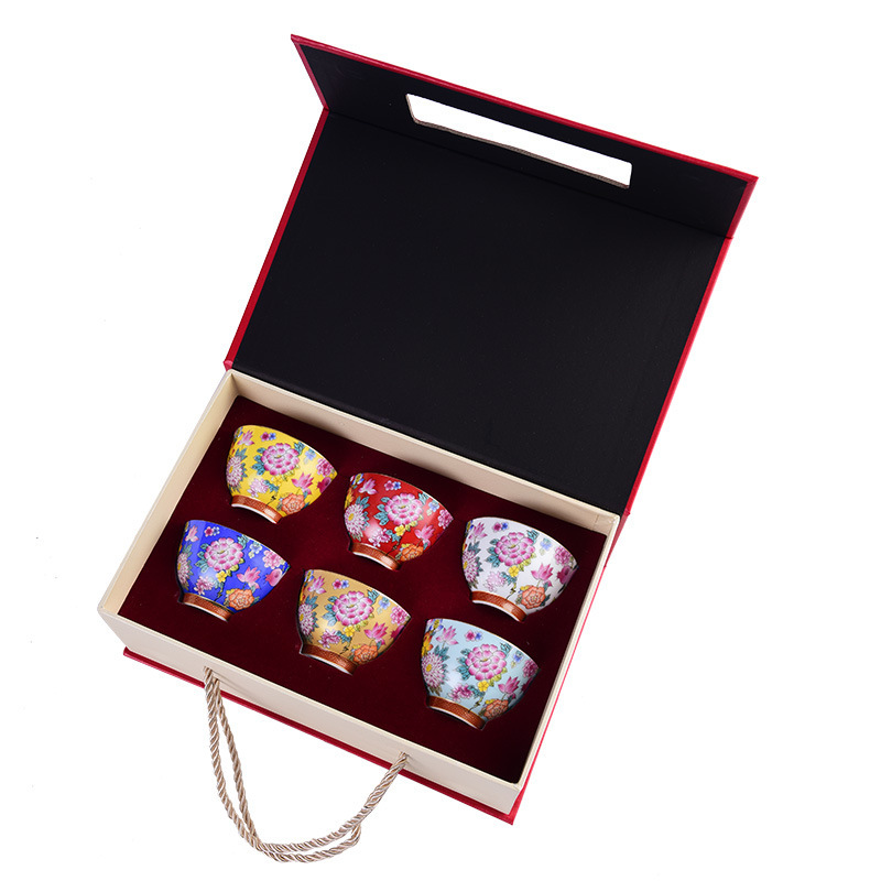 Cốc trà bạc 999 cốc trà gốm sứ Kung Fu cốc chủ sở hữu cốc bạc đơn lớn cốc trà bạc nguyên chất bán buôn