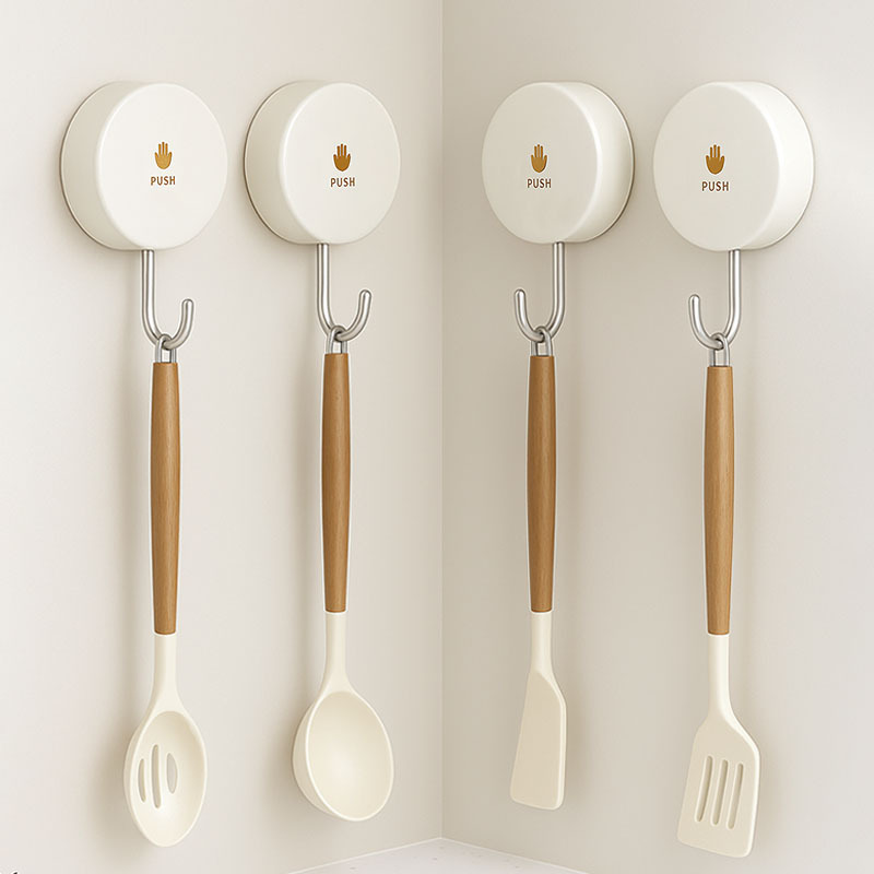 Móc cốc hút xoay không cần đục lỗ chịu lực mạnh hút chân không liền mạch hiện vật nhà bếp phòng tắm khăn phòng tắm móc dính