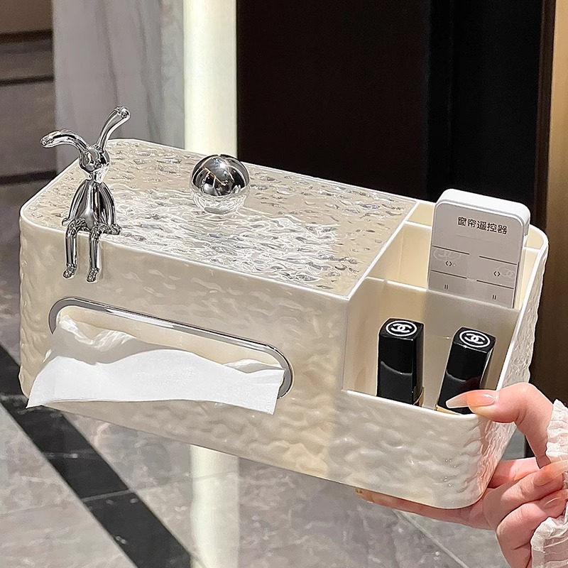 Hộp giấy đựng giấy gia dụng phòng khách Bàn trà sang trọng nhẹ nhàng cao cấp để bàn đa chức năng điều khiển từ xa sáng tạo Hộp khăn giấy cảm giác cao cấp