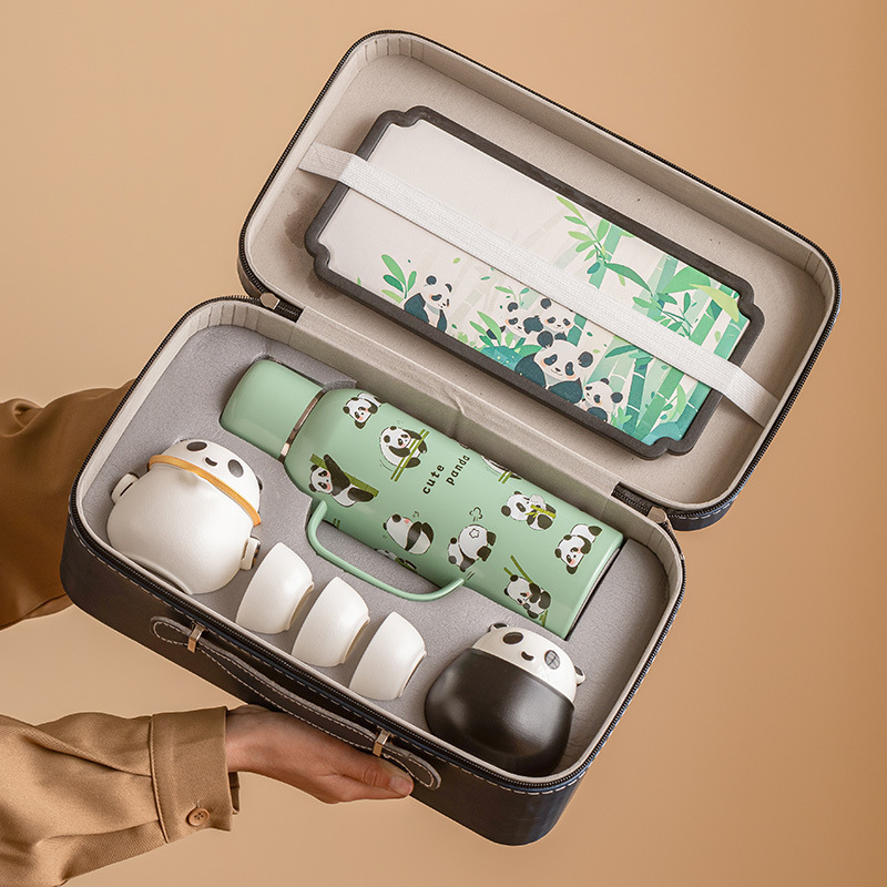 Bộ ấm trà gấu trúc trà quà tặng quà lưu niệm sáng tạo và thiết thực cho người lớn tuổi, cha mẹ, người thân và bạn bè, quà tặng cao cấp