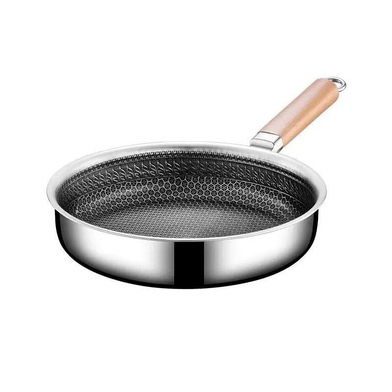 Chảo nhỏ inox 316L chảo chống dính chảo không tráng gia dụng chảo chiên trứng bếp gas bếp từ thông dụng