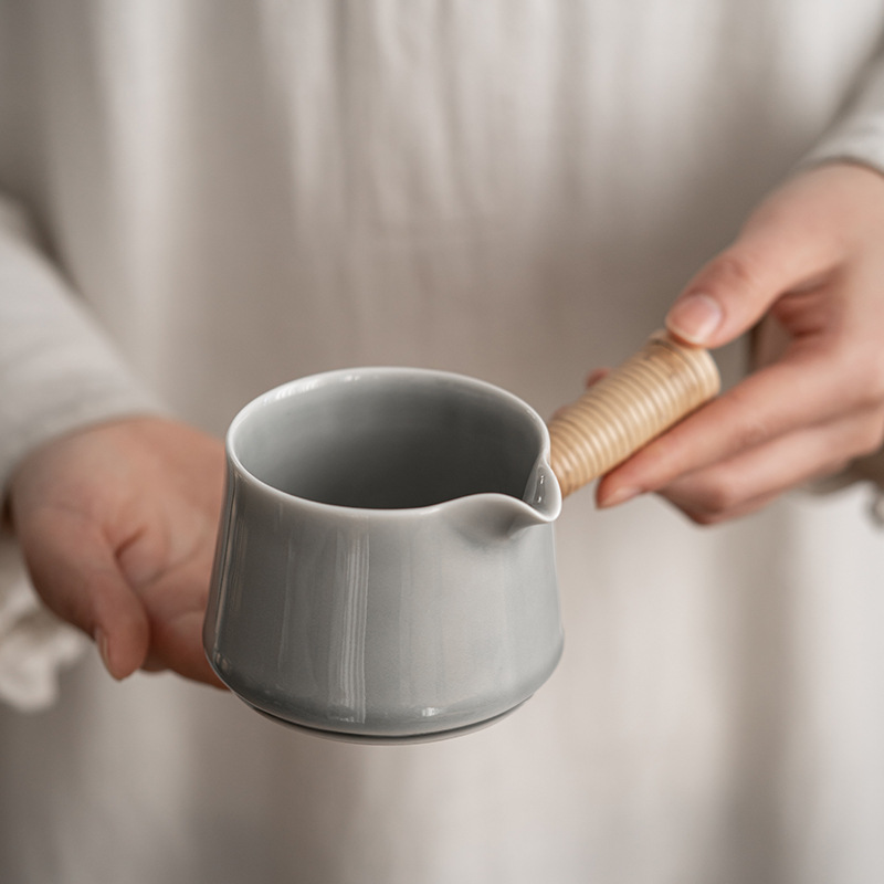 Cốc không có tay cầm bên cạnh, cốc công cộng tráng men tro đá kiểu Nhật, trà gốm sứ gia dụng cỡ lớn, cốc đều