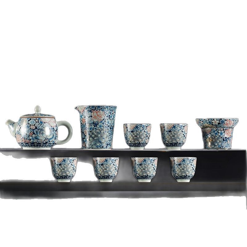 Tianqingru Kiln Mở tách trà Kung Fu màu xanh và trắng, cốc chủ nhân gốm sứ, cốc trà đơn retro, tách trà cá nhân