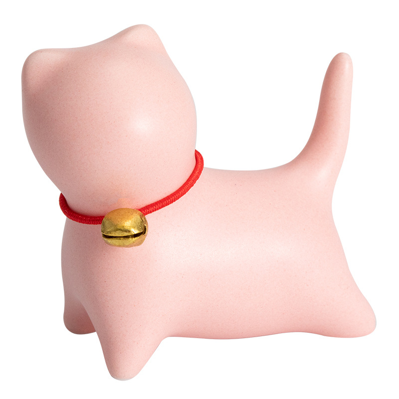 Đồ trang trí vật nuôi trà sáng tạo gốm sứ đồ trang trí chơi trà mèo thú cưng may mắn Dễ Thương Giá đựng bút giá đựng đũa