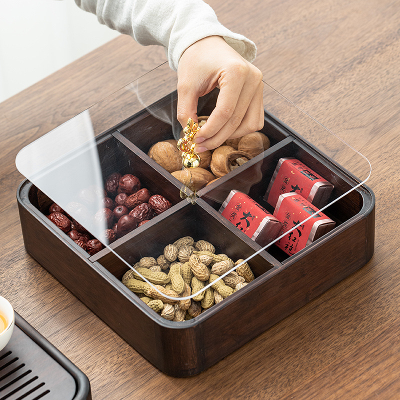 Hộp đựng trái cây gia dụng Khay đựng trái cây sấy khô hộp kẹo kiểu Trung Quốc mới Hộp đựng đồ uống giải khát năm mới hộp đựng trái cây sấy khô hộp đựng trái cây hộp đựng hạt