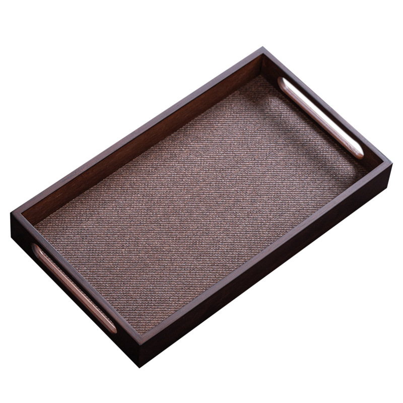 Bàn pha khô bằng mây tre đan, khay trà nhỏ, bộ trà Kung Fu, khay đựng ấm cổ điển gia dụng, khay đựng ấm, khay trà hình chữ nhật, hộp gấm