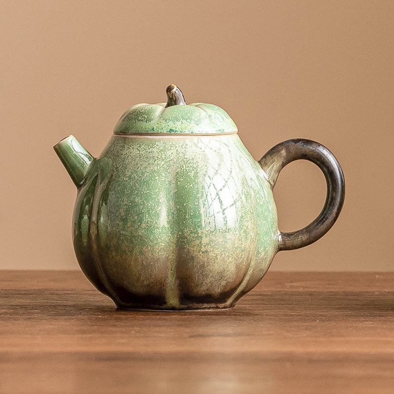 Ấm trà cổ điển lò nung biến hình bầu trời đầy sao màu ngọc lam ấm pha trà lọc thủ công ấm trà bộ trà Kung Fu gốm sứ gia dụng ấm đơn