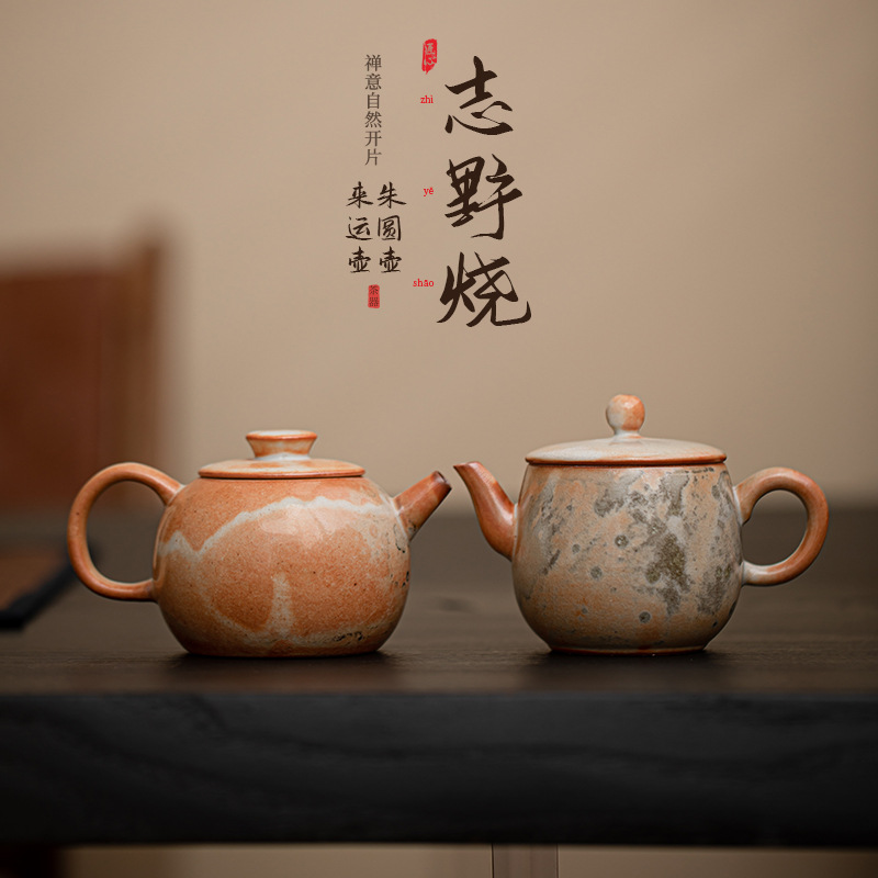 Ấm trà gốm sứ cổ điển Trung Quốc Shiino-yaki ấm trà để vận chuyển ấm trà lọc lỗ bóng đơn thủ công hộp quà tặng