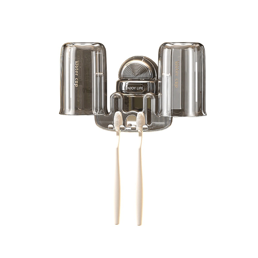 Cốc hút, giá để bàn chải đánh răng, giá để đồ, Cốc đựng bàn chải đánh răng điện không đục lỗ, dụng cụ nha khoa gia đình, giá treo cốc đựng bàn chải đánh răng cặp đôi