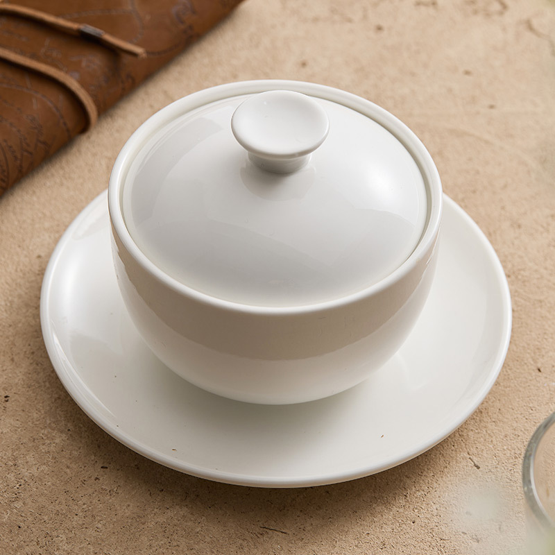 Chén hầm, chén canh gia dụng có đĩa, bộ đồ ăn khách sạn sáng tạo, chén tổ yến nhảy tường Phật cho một người, loại nhỏ thương mại