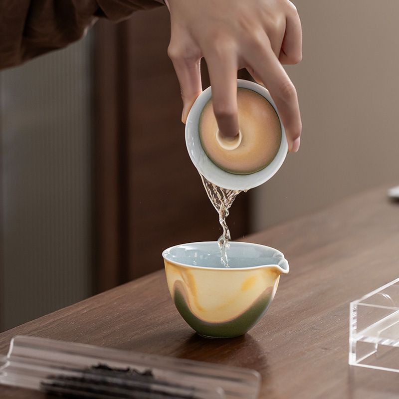 Bộ ấm trà cổ điển Jianshan bộ dụng cụ trà cao cấp sang trọng nhẹ cho gia đình