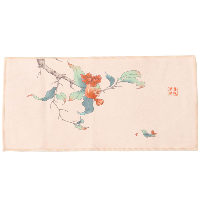 Khăn trà sơn khăn trải bàn dày dặn cao cấp thấm nước phụ kiện bộ trà kungfu Trung Quốc ấm trà khăn lau khăn trải bàn