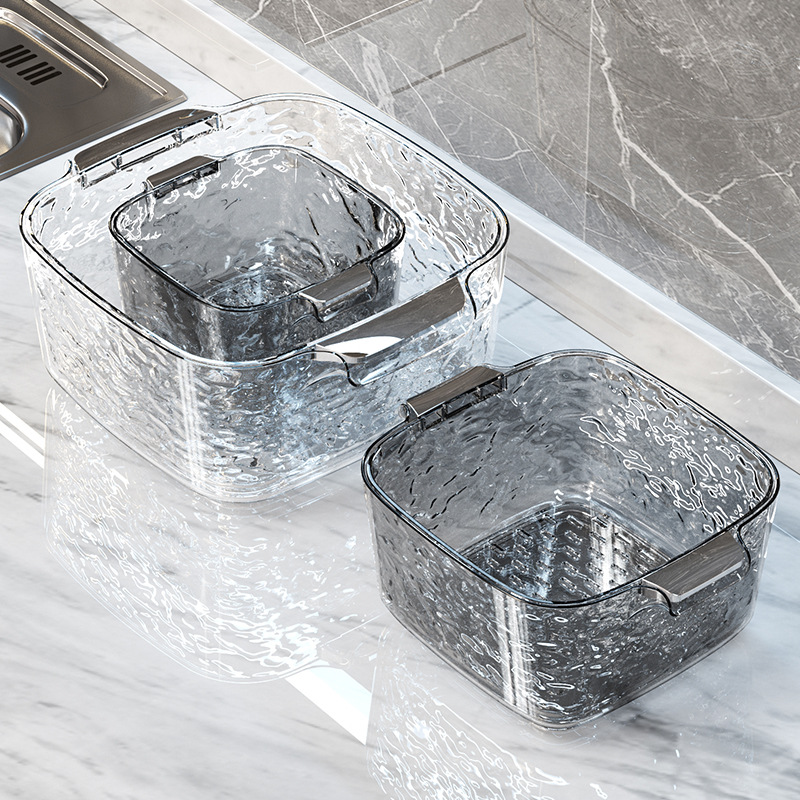 Giỏ đựng nước rửa bát hai tầng, khay đựng trái cây nhựa phòng khách gia dụng MẪu mới, giỏ đựng rau Lọc Nước Nhà Bếp, giỏ đựng rau rửa bát