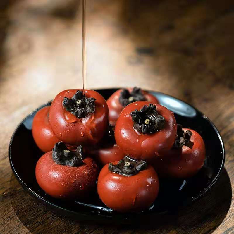 Đồ trang trí thú cưng Trà Hồng cát tím quặng thô Nghi Hưng Bộ trà trái cây nhân tạo có thể nuôi được chất lượng cao Bộ trà nhỏ đồ thủ công trang trí