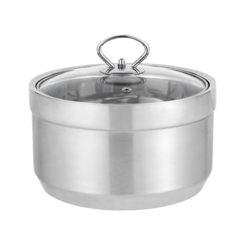 Thố đựng cơm nóng giữ nhiệt ~2.5L để bàn ăn phục vụ nhà hàng PBCP38 inox 2 lớp