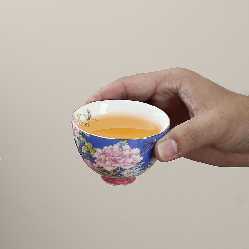 Bộ ấm trà văn hóa và sáng tạo Tử Cấm Thành, cốc trà gốm sứ Jingdezhen, cốc trà cao cấp mới, quà lưu niệm