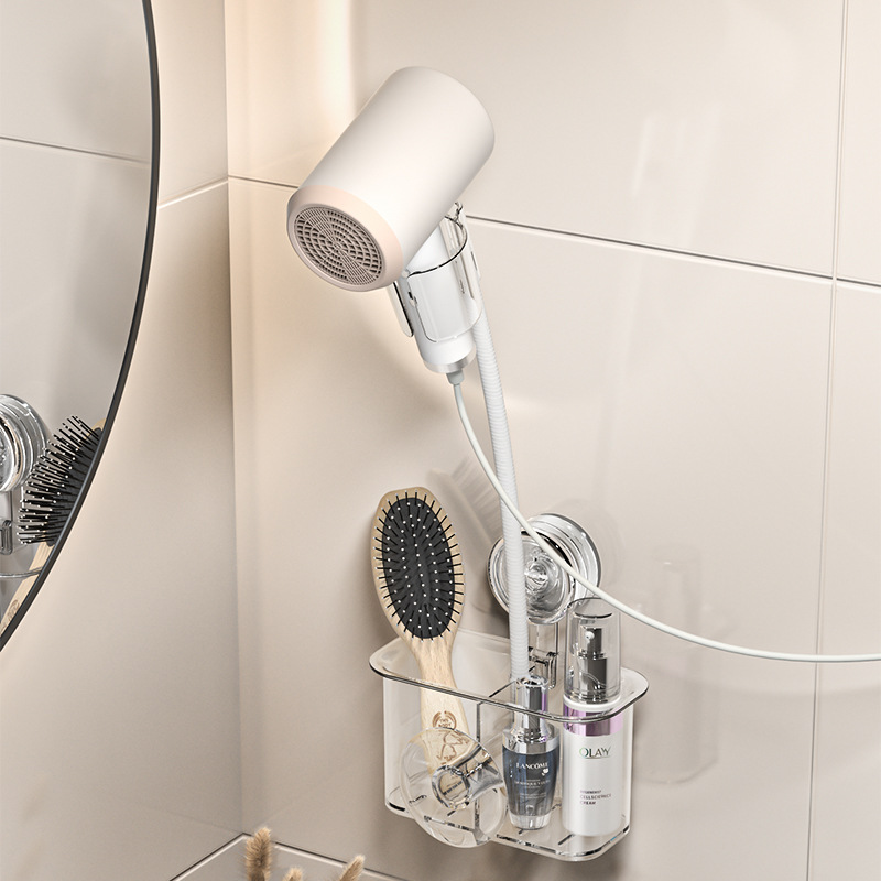 Giá để đồ máy sấy tóc lười không đục lỗ Giá đỡ máy sấy tóc treo tường phòng tắm Giá Đựng Máy Sấy Tóc Phòng Tắm