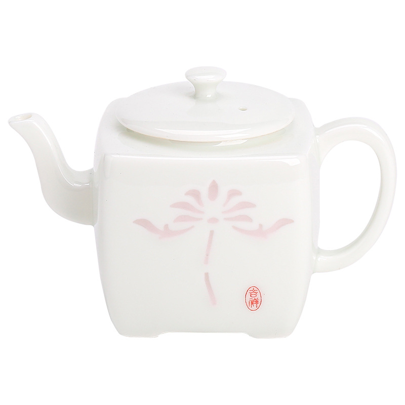 Hộp quà bình vuông tinh xảo bộ dụng cụ pha trà kungfu gia dụng dụng cụ pha trà đơn giản kiểu Trung Quốc một bình hai ly quà tặng tay