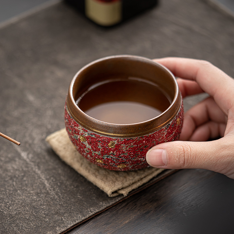 Cốc thiền vàng thủ công, gốm vẽ mỏ đá, đồ dùng trà Dehua, tách trà, tách trà, tách trà, tách trà, tách trà, tách trà, cốc thủ công
