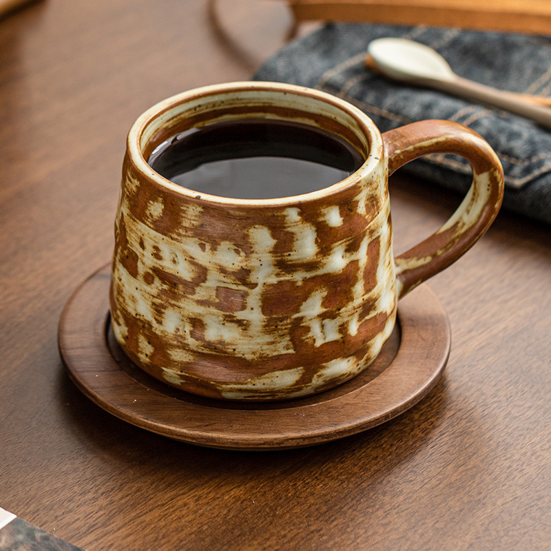 Cốc cà phê cổ điển cốc ăn sáng sữa gia dụng tinh tế cao cấp cốc sứ cốc nước cá nhân