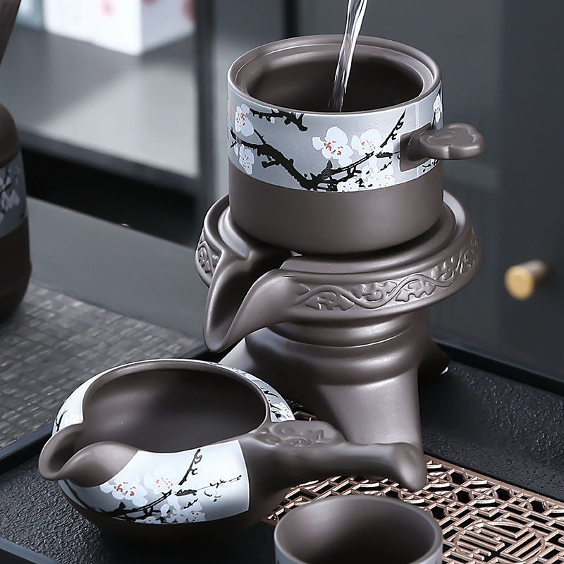 Bộ khay trà bộ trà tử sa bộ dụng cụ pha trà kung fu tự động lười cao cấp dùng trong gia đình