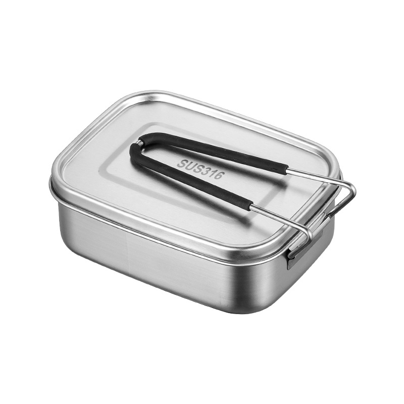 Hộp cơm bằng thép không gỉ 316 đạt chuẩn thực phẩm, hộp cơm cho trẻ em và học sinh, hộp cơm cho nhân viên văn phòng, hộp cơm căng tin có nắp