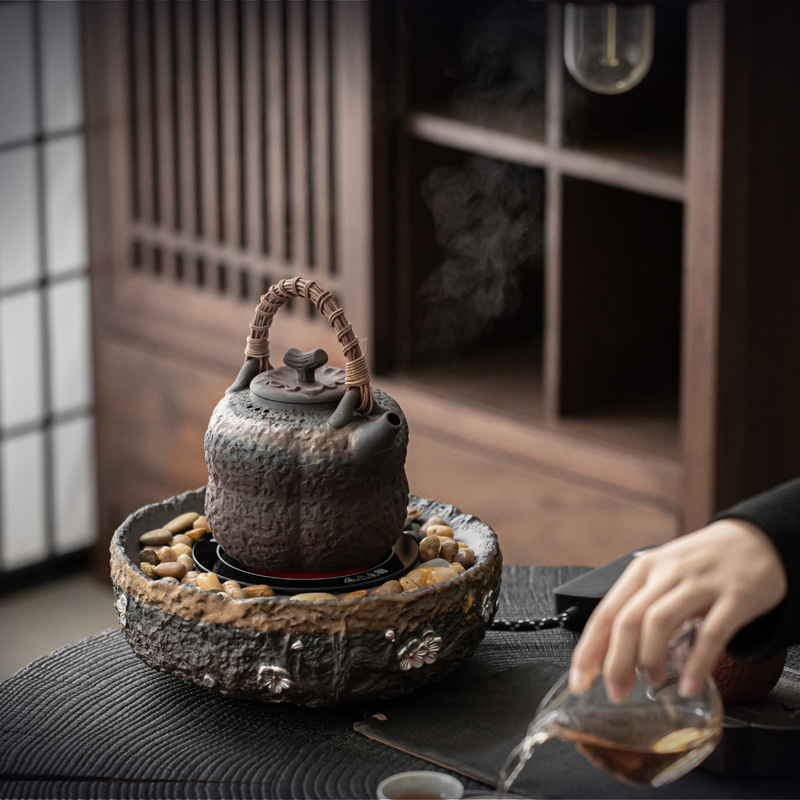 Bán buôn gốm thô bếp nấu trà bếp điện bếp nấu trà Bộ đồ nấu trà gốm sứ trong nhà cổ điển bếp nấu trà