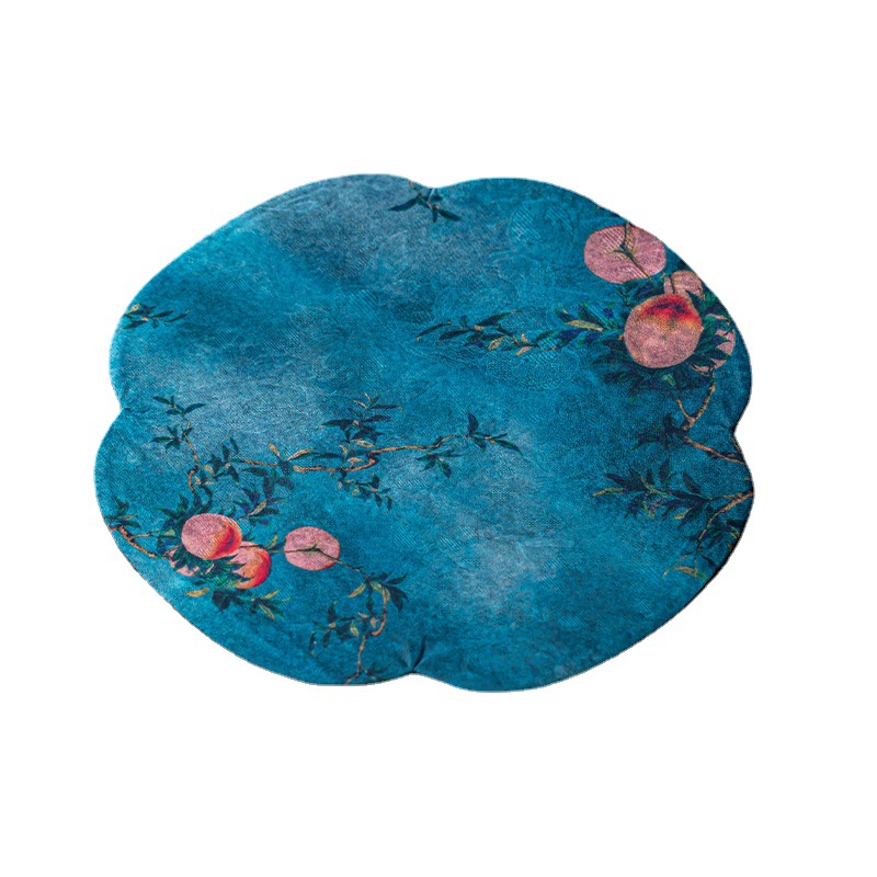 Thảm trải trà pha trà khô hình tròn sợi mây thơm vải trải bàn kiểu cổ điển cách nhiệt hai mặt Zen cao cấp kiểu Trung Quốc mới