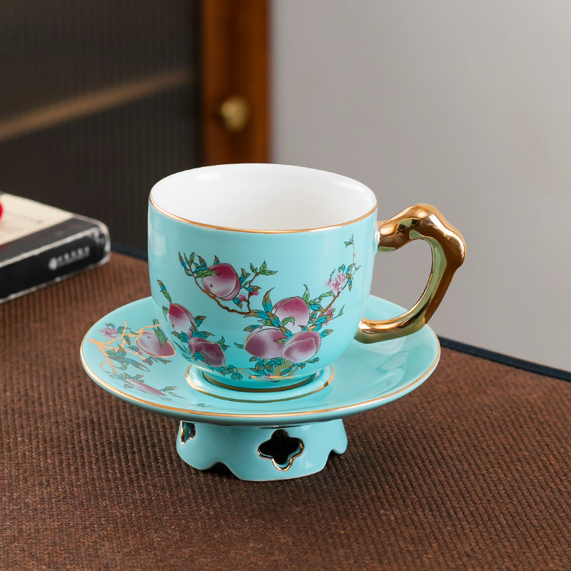 Cốc cà phê giá trị cao Bộ gốm sứ tinh tế cao cấp cốc latte lahua dành riêng cho nữ Quà tặng đẹp