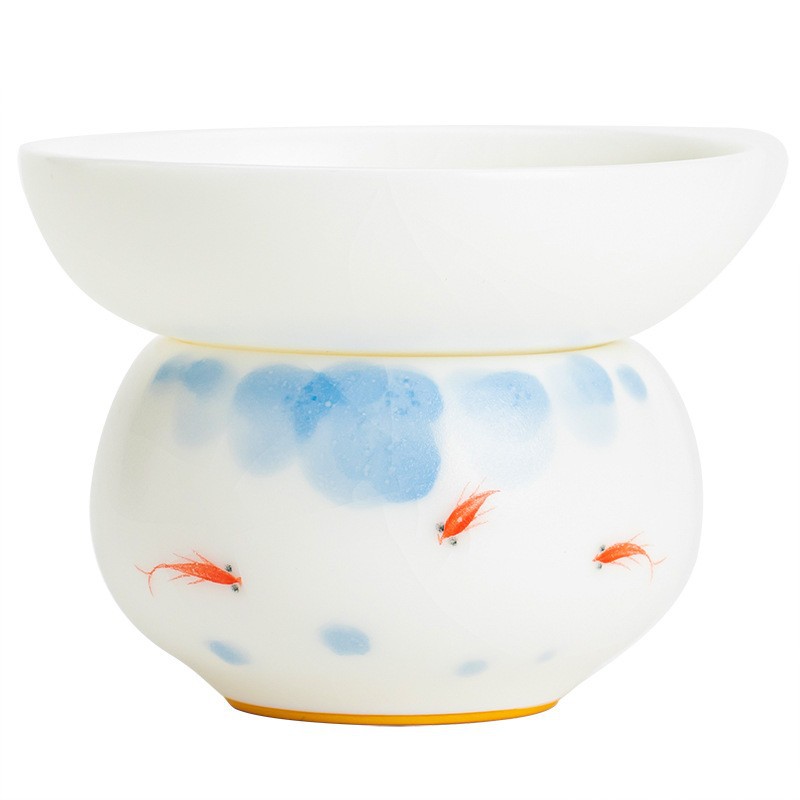 Lọc trà cao cấp lọc trà lò trắng lọc trà lưới pha trà gốm sứ bộ trà bộ lọc gốm sứ bán buôn