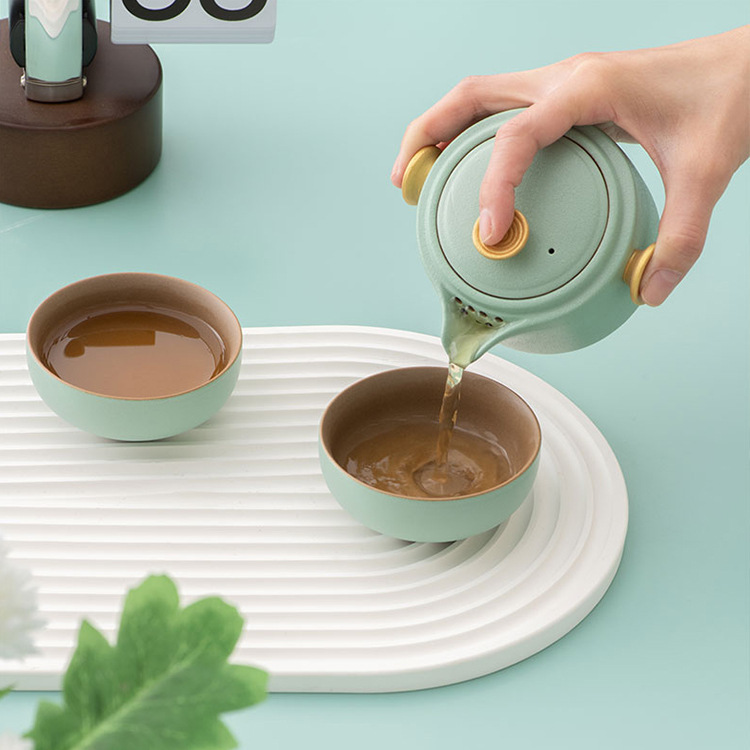 Bộ ấm chén trà gốm sứ Nhật Bản sáng tạo, quà lưu niệm du lịch, ấm trà nhanh, quà lưu niệm kung fu, quà tặng doanh nghiệp