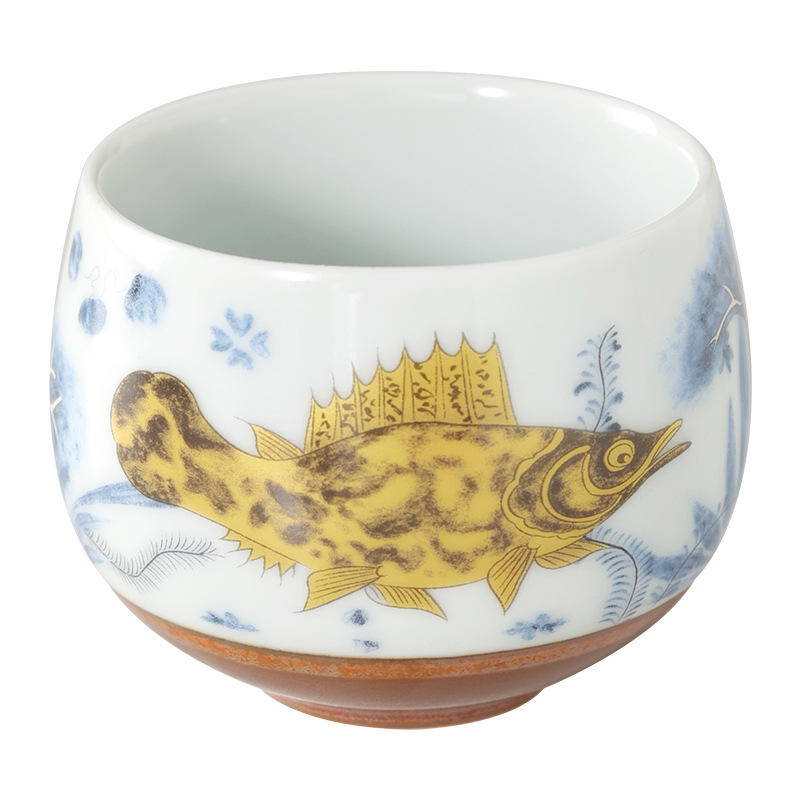 Cốc thiền hình tảo cá tráng men soda cốc trà cốc chủ nhân cốc trà cao cấp tinh tế gia dụng cốc trà bộ trà Kung Fu cốc trà