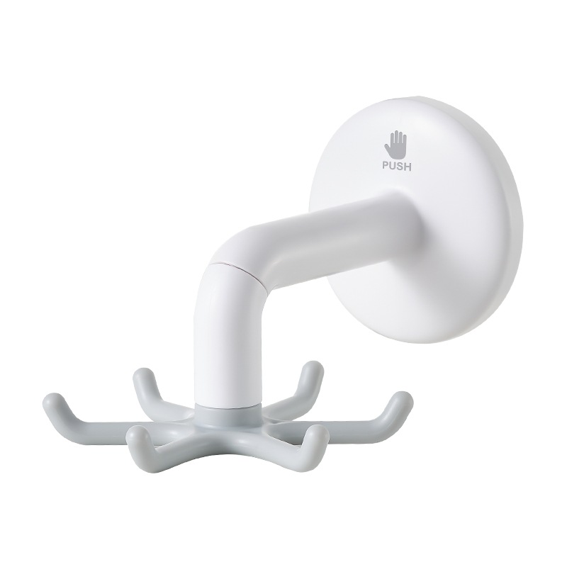 Móc xoay bếp, cốc hút, giá treo tường, dụng cụ nồi không đục lỗ gia dụng, giá đựng thìa, giá treo thìa