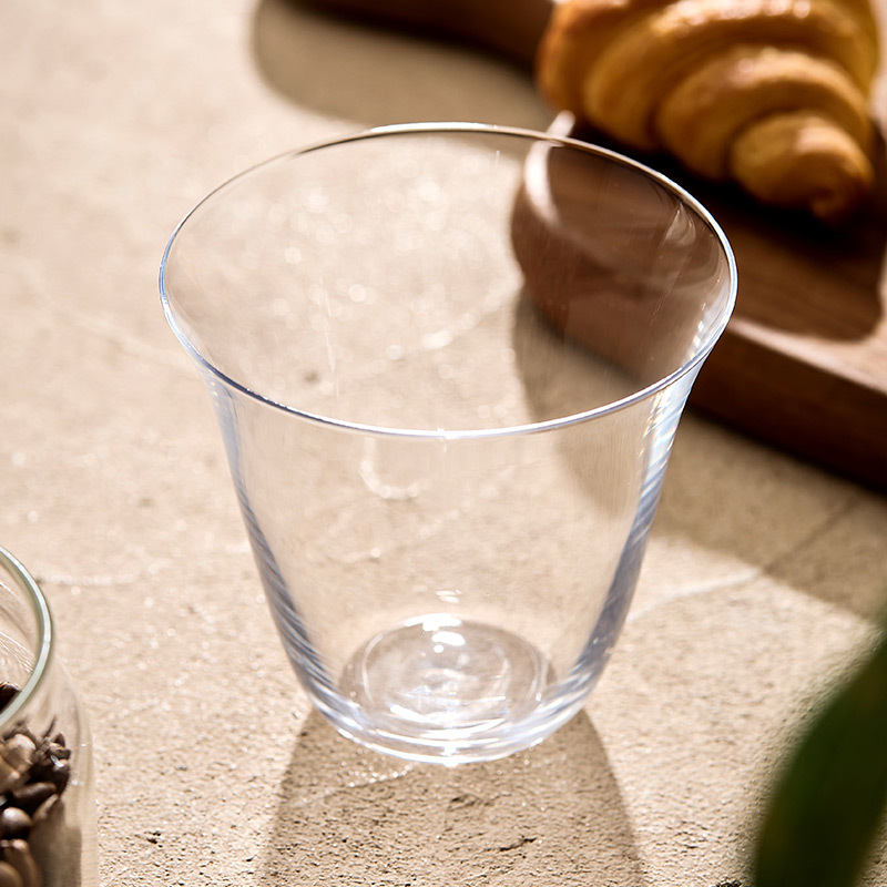 Cốc thủy tinh miệng hoa cốc nước chịu nhiệt độ cao gia dụng trong suốt cốc trà borosilicate cao cốc cà phê cốc cốc cốc uống nước trái cây cốc