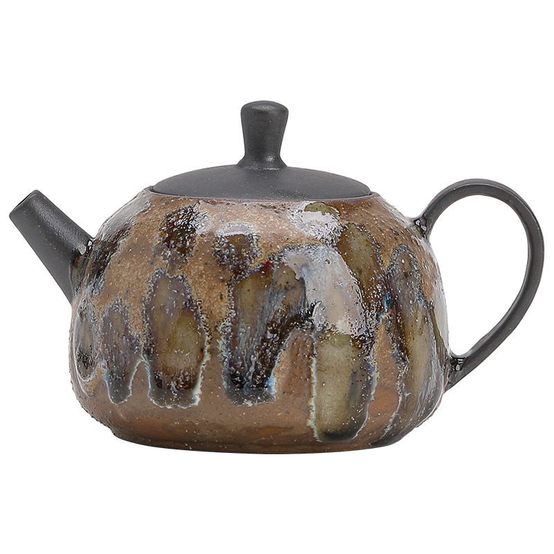 Ấm trà sứ tráng men sáp ong lò nung ấm bát có nắp ấm bộ trà Kung Fu cổ điển ấm trà sáng tạo ấm lọc ấm đơn