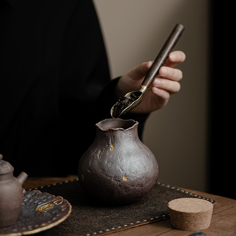 Bình đựng trà bùn đá cũ, bình đựng trà gia dụng bằng sứ, bình đựng trà rời cổ điển kiểu Trung Quốc, bình đựng trà trắng trà Pu'er