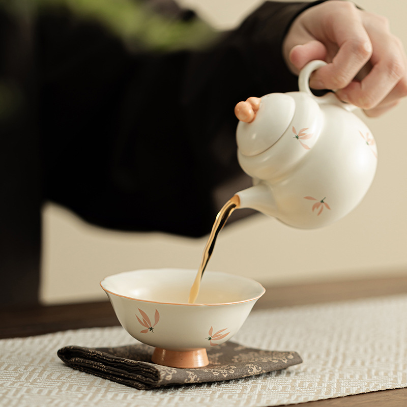 Chuông gió phong lan Cốc trà gốm sứ Cốc chủ nhân Cốc cá nhân Cốc trà gia dụng Cốc uống trà Cốc trà Bộ trà Kung Fu