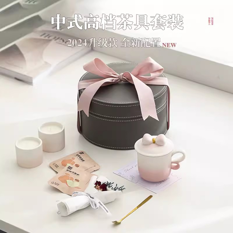 Cốc gốm sứ Cốc cà phê có nắp Cốc uống nước Trái tim thiếu nữ đáng yêu Hương thơm Đồng hồ Quà tặng Bộ trà