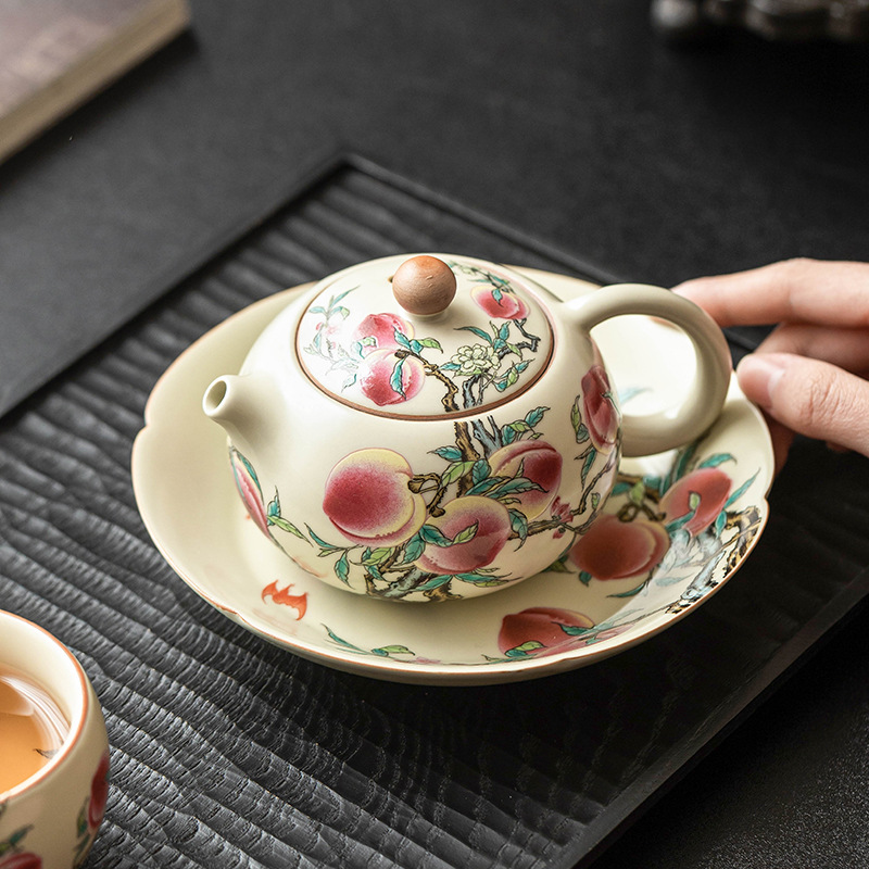 Ấm trà bộ trà gốm sứ, ấm trà, ấm trà, trà công nhân chống bỏng kiểu Trung Quốc gia dụng, ấm đơn lọc trà công nhân