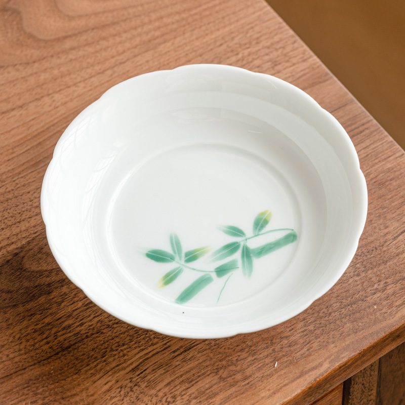 Khay dụng cụ pha trà màu xám cỏ cây ấm hình hoa cao cấp vẽ tay, khay đựng trà dùng trong gia đình kiểu Trung Quốc, khay đựng ấm trà, đệm ấm trà