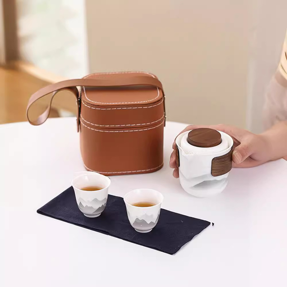 Hàng ngàn dặm giang sơn du lịch bộ trà quà tặng mực ngoài trời tiện lợi nhanh cốc công ty công ty quà tặng có thể được sử dụng LOGO