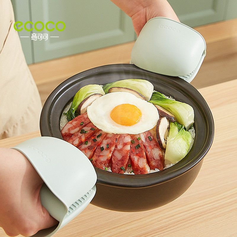 Găng tay chống bỏng silicone nhà bếp cách nhiệt chống trượt dày chịu nhiệt lò vi sóng lò nướng lò nướng dụng cụ đặc biệt