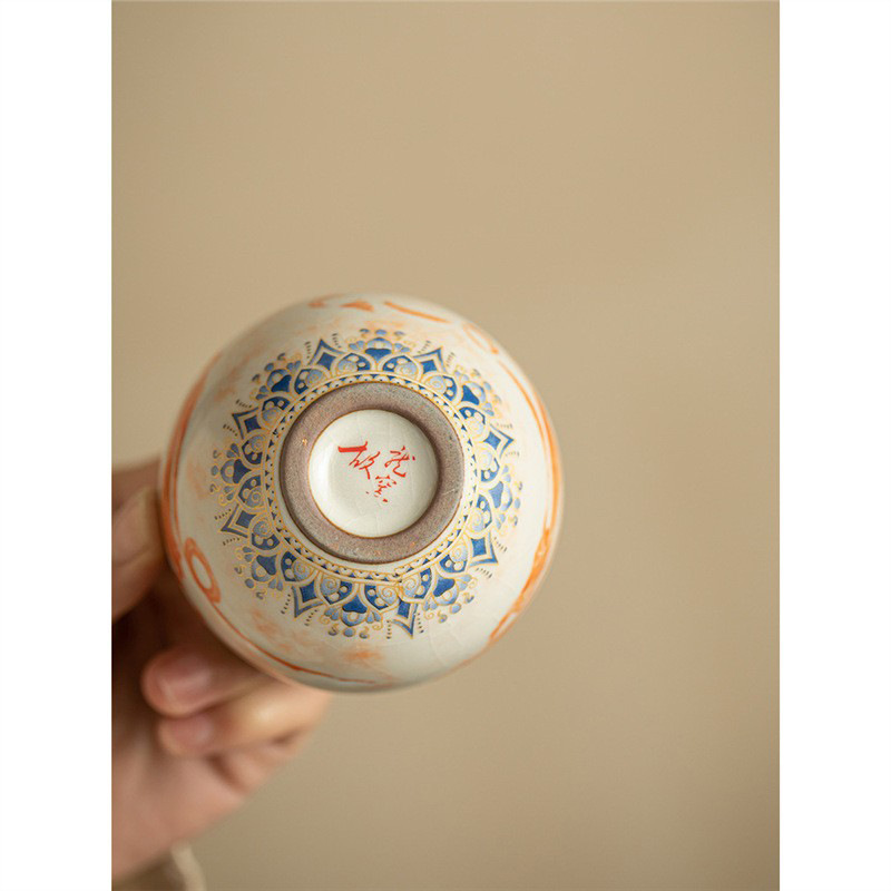 Mô phỏng lò Song Ru Đôn Hoàng Feitian Master Cup Đồ gia dụng Chén trà Cốc trà gốm sứ chuyên dụng cá nhân Bộ trà Kung Fu