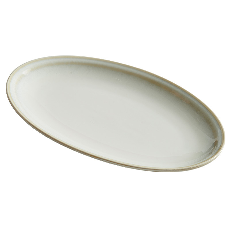Đĩa cá lớn, đĩa hình bầu dục gốm sứ, đĩa món ăn gia dụng, đĩa nấu biến đổi, Đĩa hấp cá giá trị cao, bộ đồ ăn nhà hàng