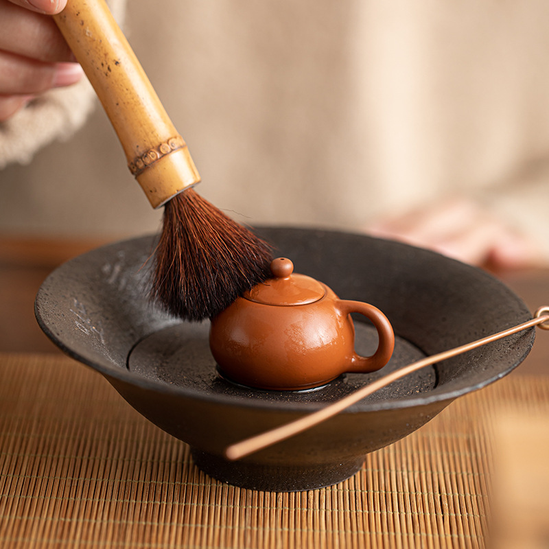 Ấm đầu ngón tay Ấm trà mini cát tím chơi trà bàn pha trà đồ trang trí thú cưng trà đạo Kung Fu không khớp