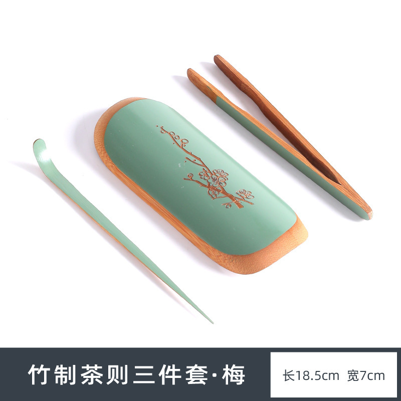 Nhà sản xuất bán buôn thìa trà tre lấy thìa cà phê thưởng trà sen phụ kiện Bộ trà Kung Fu trà đánh thức sáu quý nhân kẹp trà